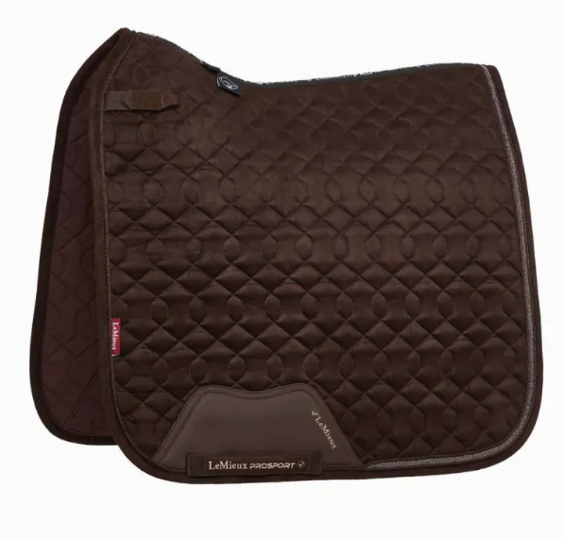 LeMieux Crystal Suede Dressage Pad Brown